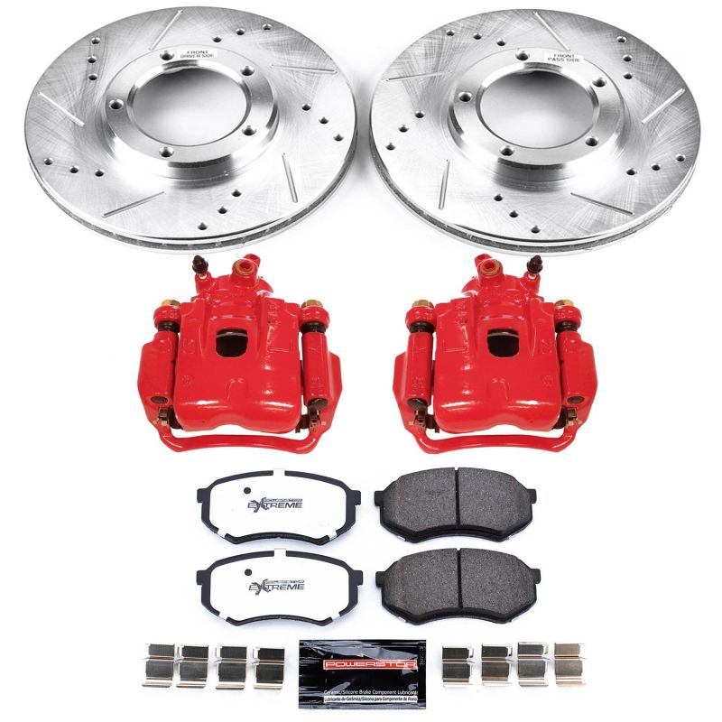 Power Stop 95-04 Toyota Tacoma Front Z36 Truck & Tow Brake Kit w/Calipers-Brake Kits - Performance D&S-Grocery Getter Performance