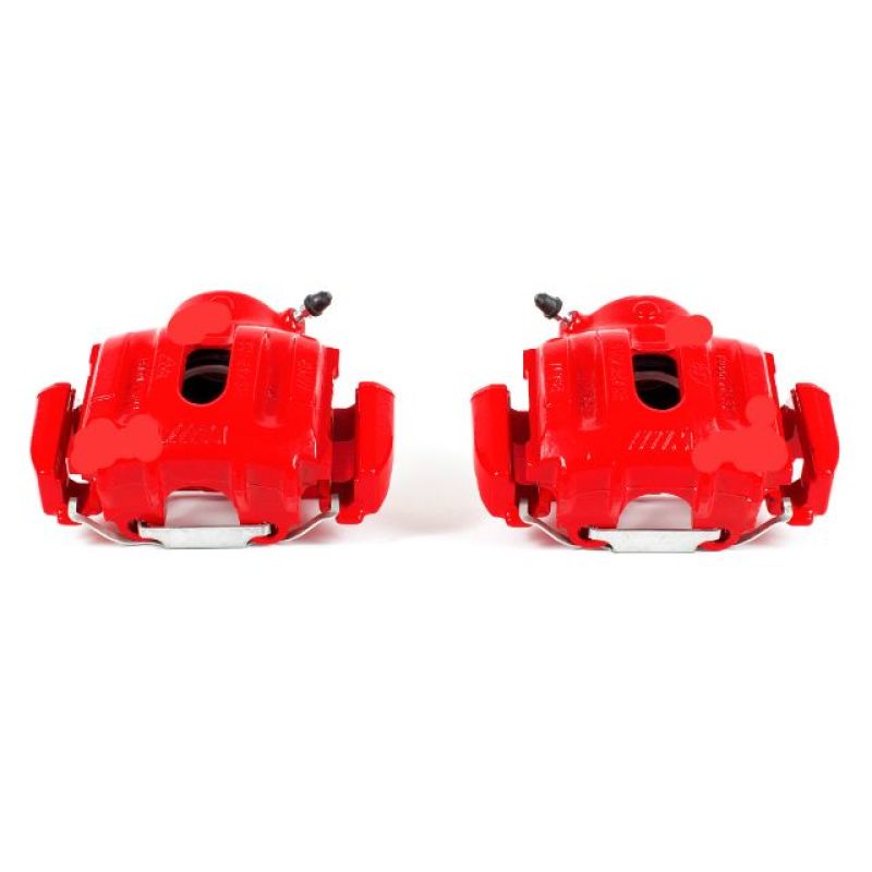 Power Stop 95-99 BMW M3 Front Red Calipers w/Brackets - Pair-Brake Calipers - Perf-Grocery Getter Performance