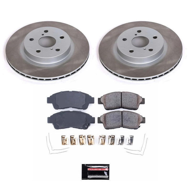 Power Stop 96-03 Toyota RAV4 Front Semi-Coated Rotor Kit-Brake Kits - Performance Blank-Grocery Getter Performance
