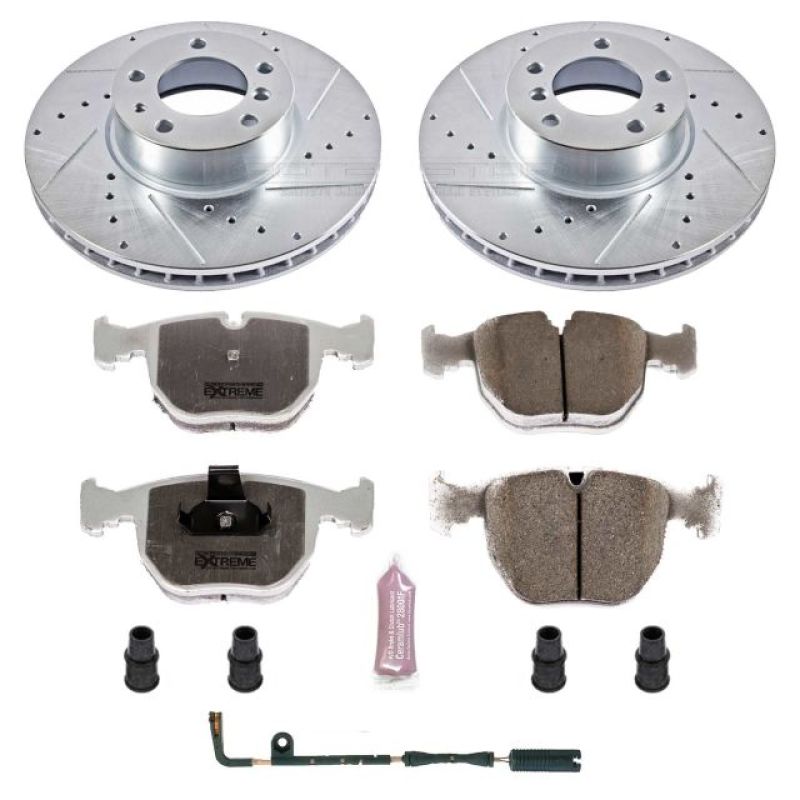 Power Stop 97-00 BMW 540i Front Z26 Street Warrior Brake Kit-Brake Kits - Performance D&S-Grocery Getter Performance