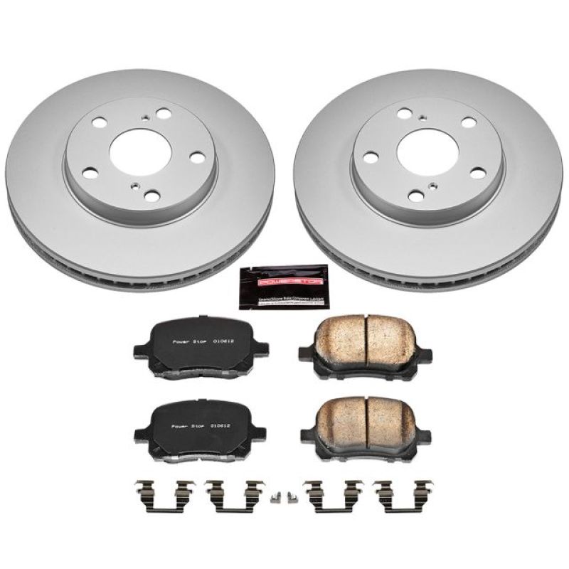 Power Stop 97-01 Lexus ES300 Front Z17 Evolution Geomet Coated Brake Kit-Brake Kits - Performance Blank-Grocery Getter Performance