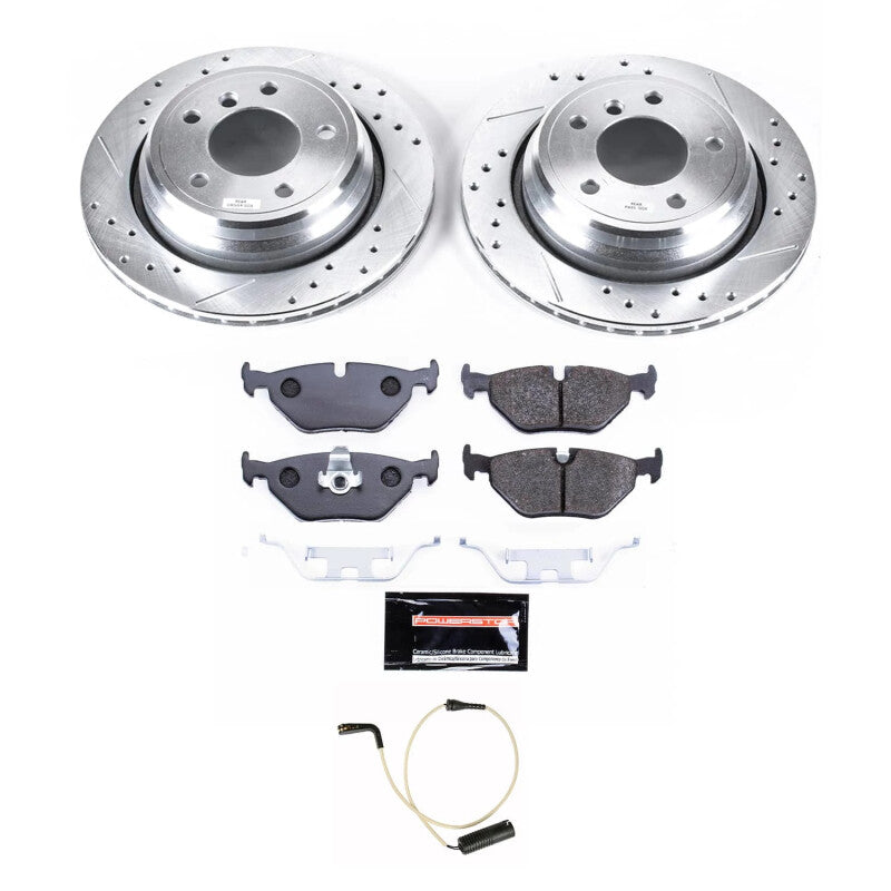 Power Stop 97-03 BMW 540i Rear Track Day Brake Kit-Brake Kits - Performance Blank-Grocery Getter Performance
