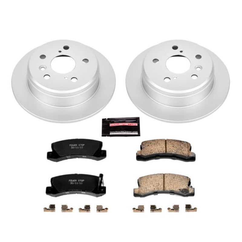 Power Stop 97-99 Lexus ES300 Rear Z17 Evolution Geomet Coated Brake Kit-Brake Kits - Performance Blank-Grocery Getter Performance