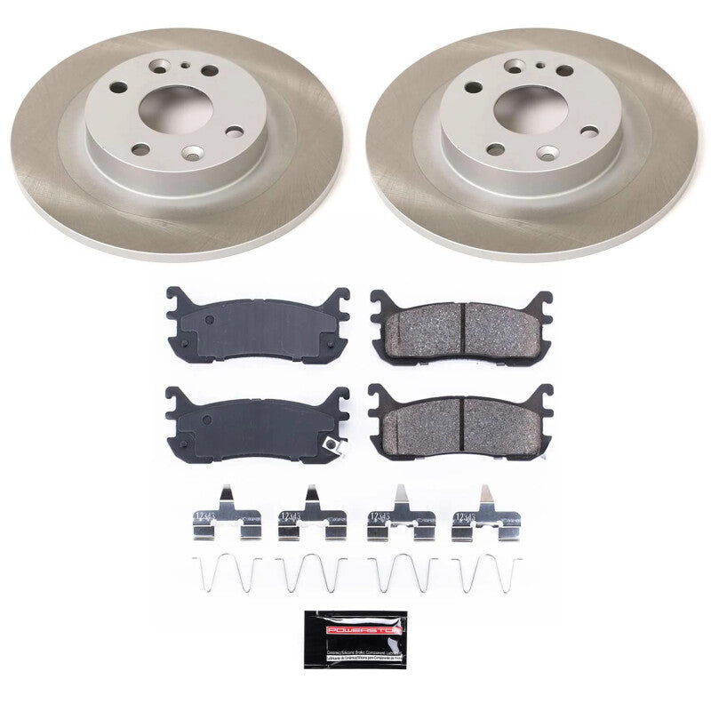 Power Stop 97-99 Mercury Tracer Rear Semi-Coated Rotor Kit-Brake Kits - Performance Blank-Grocery Getter Performance
