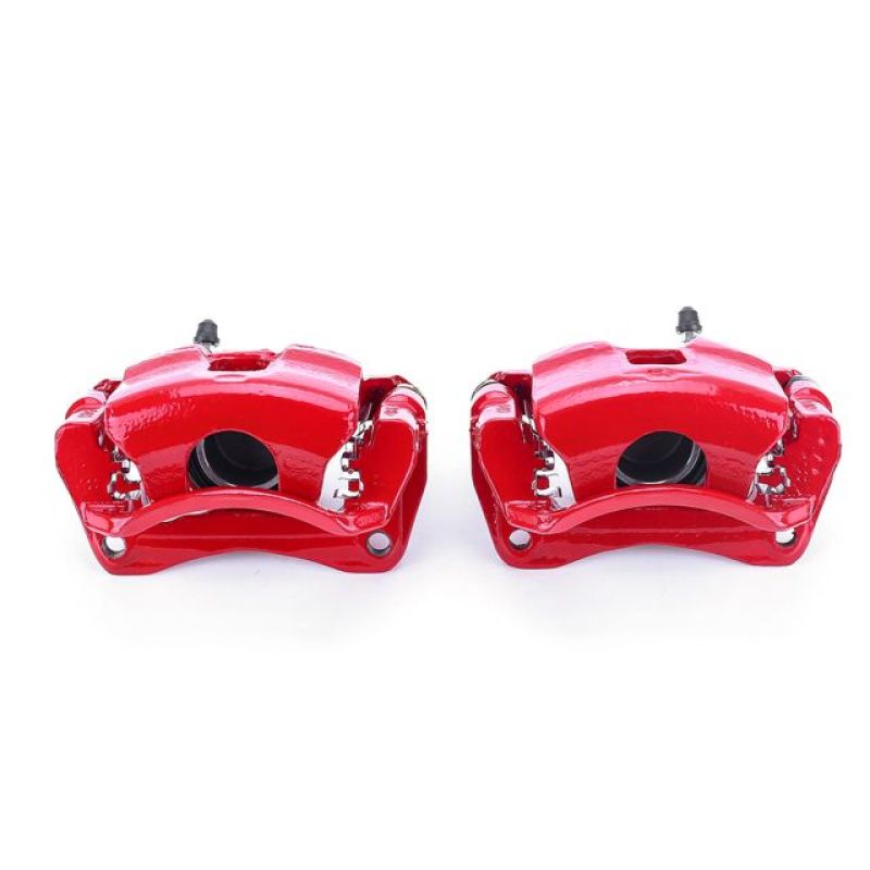 Power Stop 98-02 Chevrolet Prizm Front Red Calipers w/Brackets - Pair-Brake Calipers - Perf-Grocery Getter Performance