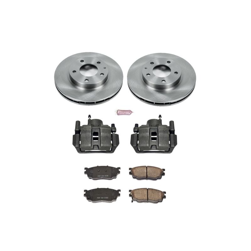 Power Stop 98-02 Mazda 626 Front Autospecialty Brake Kit w/Calipers-Brake Kits - OE-Grocery Getter Performance