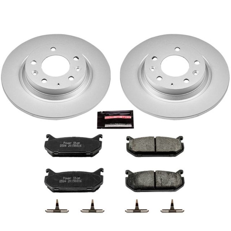 Power Stop 98-02 Mazda 626 Rear Z17 Evolution Geomet Coated Brake Kit-Brake Kits - Performance Blank-Grocery Getter Performance