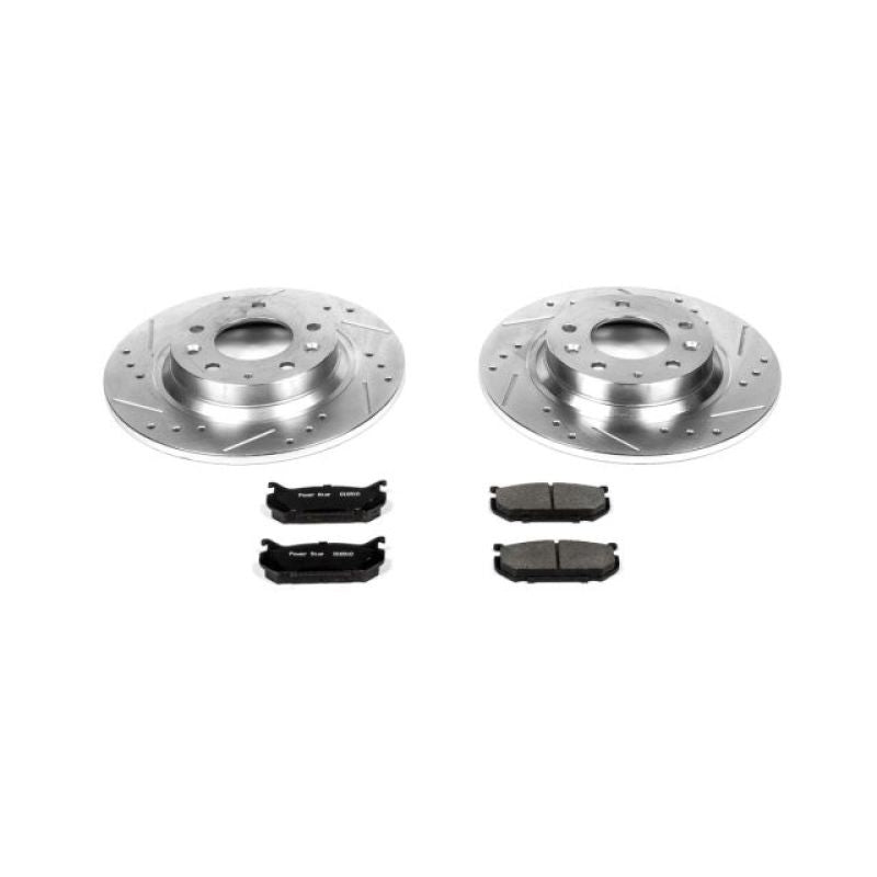 Power Stop 98-02 Mazda 626 Rear Z23 Evolution Sport Brake Kit-Brake Kits - Performance D&S-Grocery Getter Performance