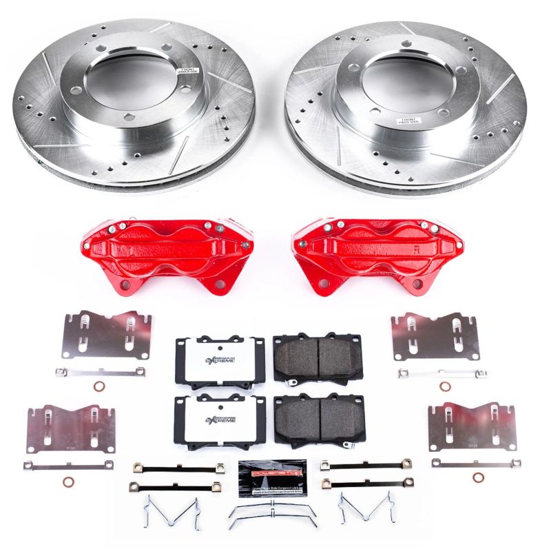 Power Stop 98-02 Toyota L& Cruiser Front Z36 Truck & Tow Kit w/Cals-Brake Calipers - Perf-Grocery Getter Performance