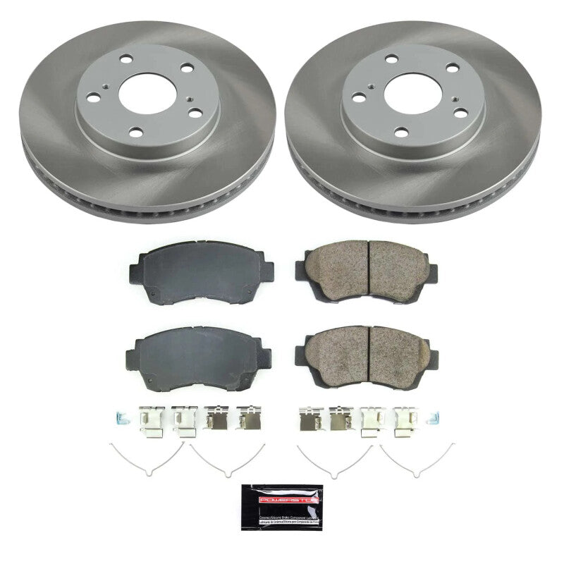 Power Stop 98-03 Toyota Sienna Front Semi-Coated Rotor Kit-Brake Kits - Performance Blank-Grocery Getter Performance