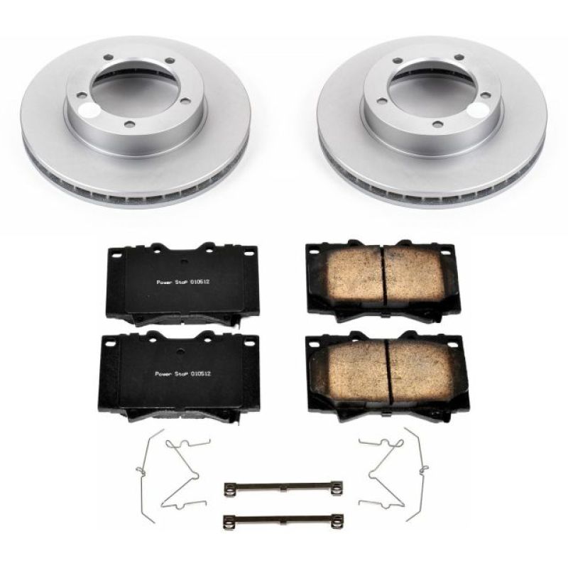 Power Stop 98-07 Lexus LX470 Front Z17 Evolution Geomet Coated Brake Kit-Brake Kits - Performance Blank-Grocery Getter Performance