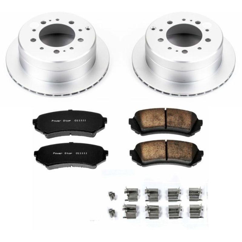 Power Stop 98-07 Lexus LX470 Rear Z17 Evolution Geomet Coated Brake Kit-Brake Kits - Performance Blank-Grocery Getter Performance
