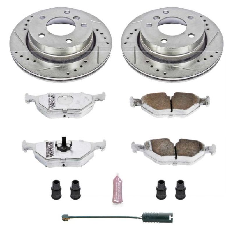 Power Stop 98-99 BMW 323i Rear Z26 Street Warrior Brake Kit-Brake Kits - Performance D&S-Grocery Getter Performance