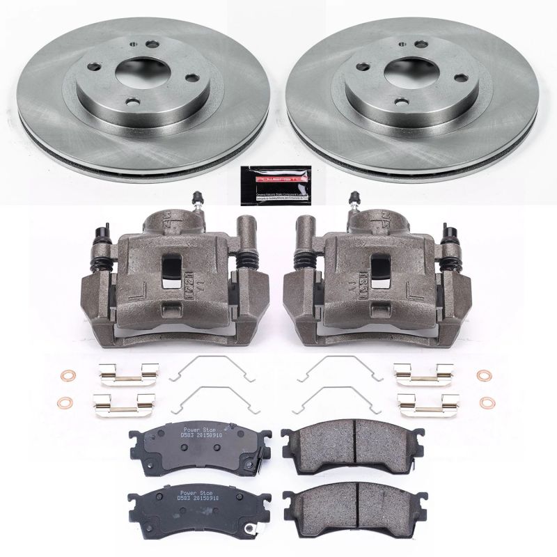 Power Stop 99-00 Mazda Protege Front Autospecialty Brake Kit w/Calipers-Brake Kits - OE-Grocery Getter Performance