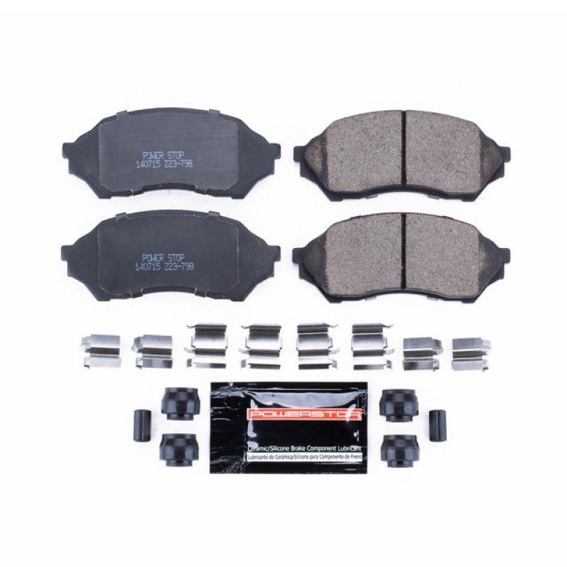Power Stop 99-01 Mazda Protege Front Z23 Evolution Sport Brake Pads w/Hardware-Brake Pads - Performance-Grocery Getter Performance