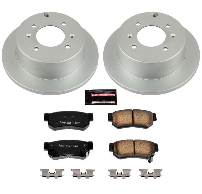 Power Stop 99-05 Hyundai Sonata Rear Z17 Evolution Geomet Coated Brake Kit-Brake Kits - Performance Blank-Grocery Getter Performance