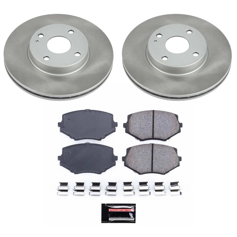 Power Stop 99-05 Mazda Miata Front Semi-Coated Rotor Kit-Brake Kits - Performance Blank-Grocery Getter Performance