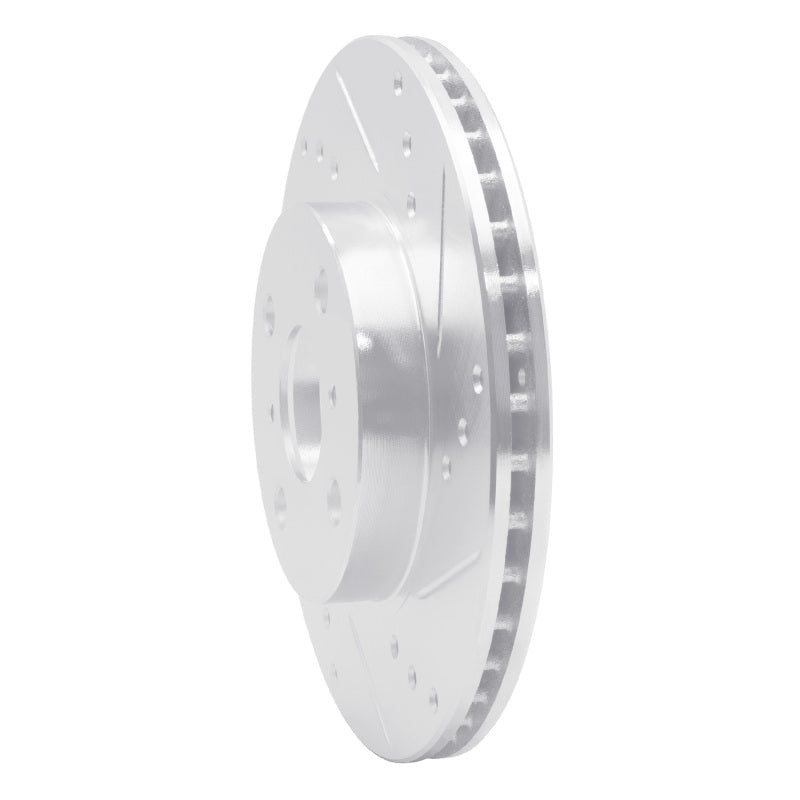 R1 00-05 Toyota MR2 Spyder Front Right Drilled & Slotted Silver Brake Rotor-Brake Rotors - Slot & Drilled-Grocery Getter Performance