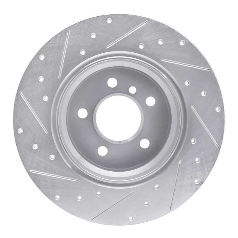 R1 00-06 BMW X5 Rear Right Drilled & Slotted Silver Brake Rotor-Brake Rotors - Slot & Drilled-Grocery Getter Performance