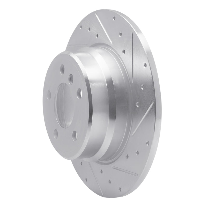 R1 00-06 BMW X5 Rear Right Drilled & Slotted Silver Brake Rotor-Brake Rotors - Slot & Drilled-Grocery Getter Performance
