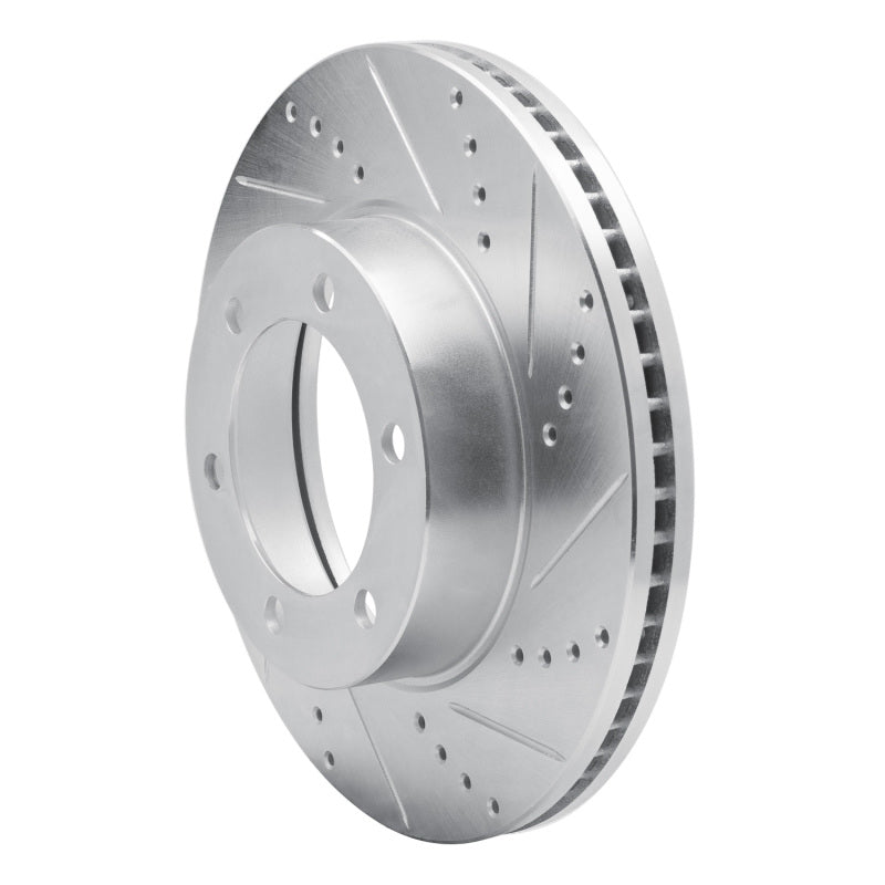 R1 00-07 Toyota SEQUOIA Front Right Drilled & Slotted Silver Brake Rotor-Brake Rotors - Slot & Drilled-Grocery Getter Performance
