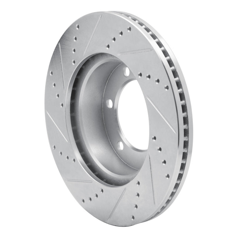 R1 00-07 Toyota SEQUOIA Front Right Drilled & Slotted Silver Brake Rotor-Brake Rotors - Slot & Drilled-Grocery Getter Performance