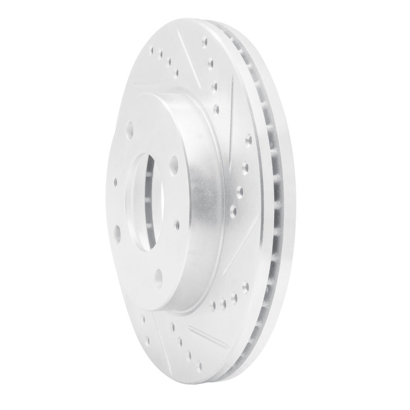 R1 01-03 Hyundai SONATA Front Right Drilled & Slotted Silver Brake Rotor-Brake Rotors - Slot & Drilled-Grocery Getter Performance