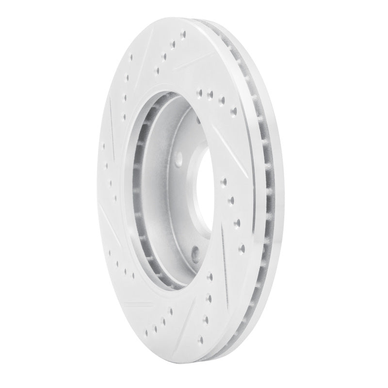 R1 01-03 Hyundai SONATA Front Right Drilled & Slotted Silver Brake Rotor-Brake Rotors - Slot & Drilled-Grocery Getter Performance