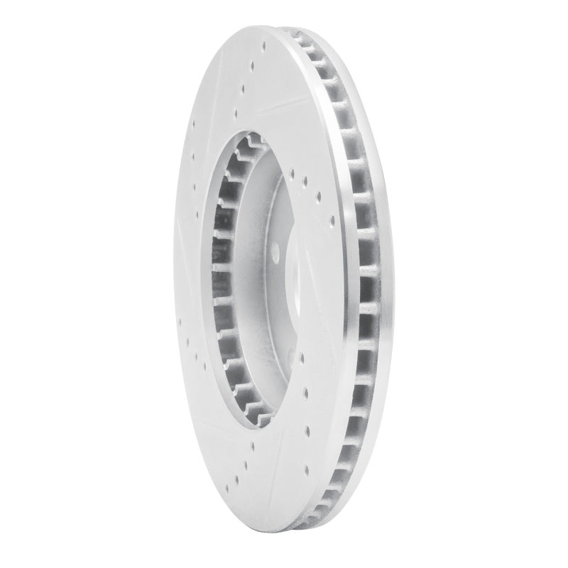 R1 01-03 Hyundai XG350 Front Right Drilled & Slotted Silver Brake Rotor-Brake Rotors - Slot & Drilled-Grocery Getter Performance
