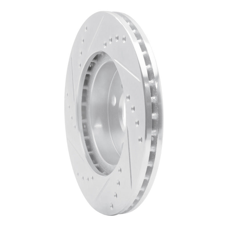 R1 01-03 Toyota Prius Front Right Drilled & Slotted Silver Brake Rotor-Brake Rotors - Slot & Drilled-Grocery Getter Performance