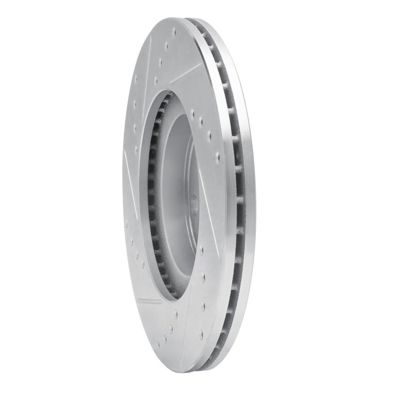 R1 01-05 Mazda Miata Front Right Drilled & Slotted Silver Brake Rotor-Brake Rotors - Slot & Drilled-Grocery Getter Performance
