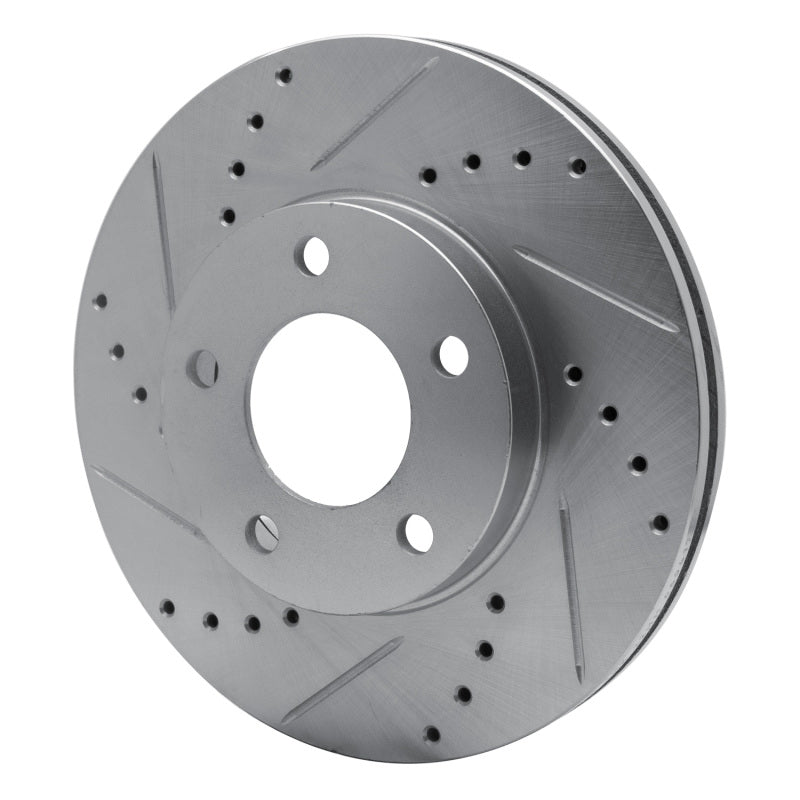 R1 01-07 Ford Escape Front Left Drilled & Slotted Silver Brake Rotor-Brake Rotors - Slot & Drilled-Grocery Getter Performance
