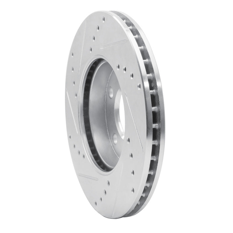 R1 01-07 Ford Escape Front Right Drilled & Slotted Silver Brake Rotor-Brake Rotors - Slot & Drilled-Grocery Getter Performance