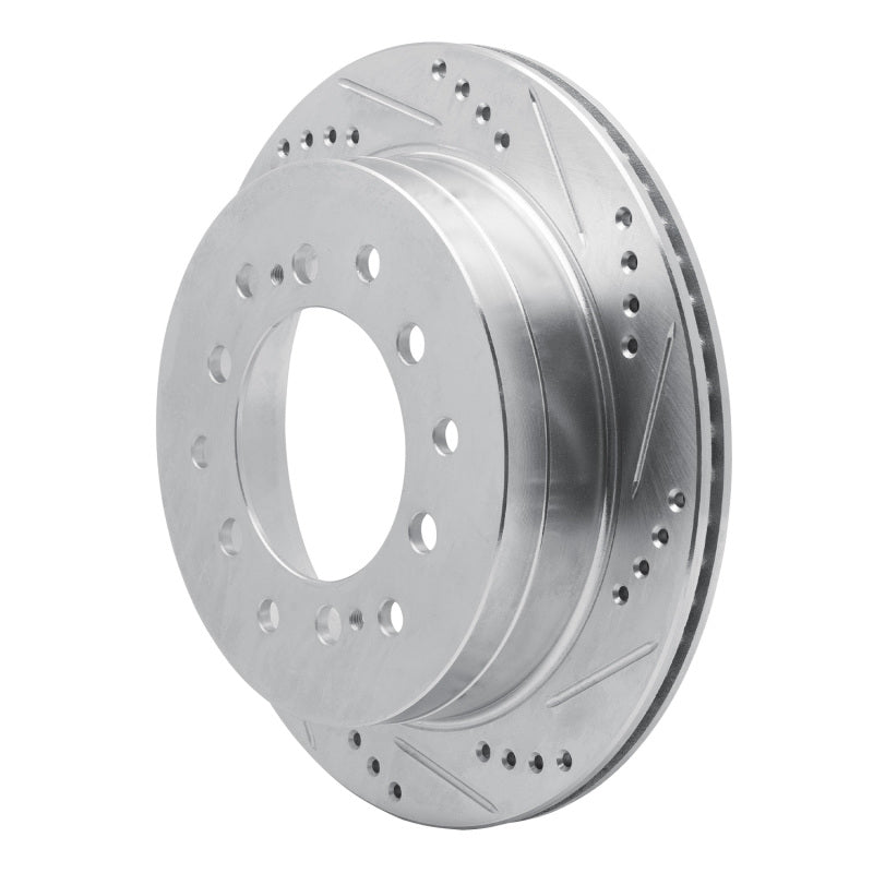 R1 01-09 Lexus GX470 Rear Right Drilled & Slotted Silver Brake Rotor-Brake Rotors - Slot & Drilled-Grocery Getter Performance