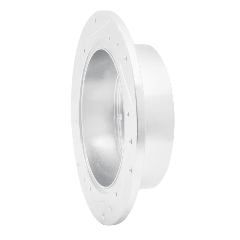 R1 01-10 Hyundai TUCSON Rear Right Drilled & Slotted Silver Brake Rotor-Brake Rotors - Slot & Drilled-Grocery Getter Performance