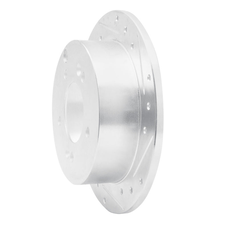 R1 01-10 Hyundai TUCSON Rear Right Drilled & Slotted Silver Brake Rotor-Brake Rotors - Slot & Drilled-Grocery Getter Performance