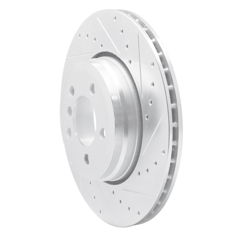 R1 02-05 BMW 760I Rear Right Drilled & Slotted Silver Brake Rotor-Brake Rotors - Slot & Drilled-Grocery Getter Performance
