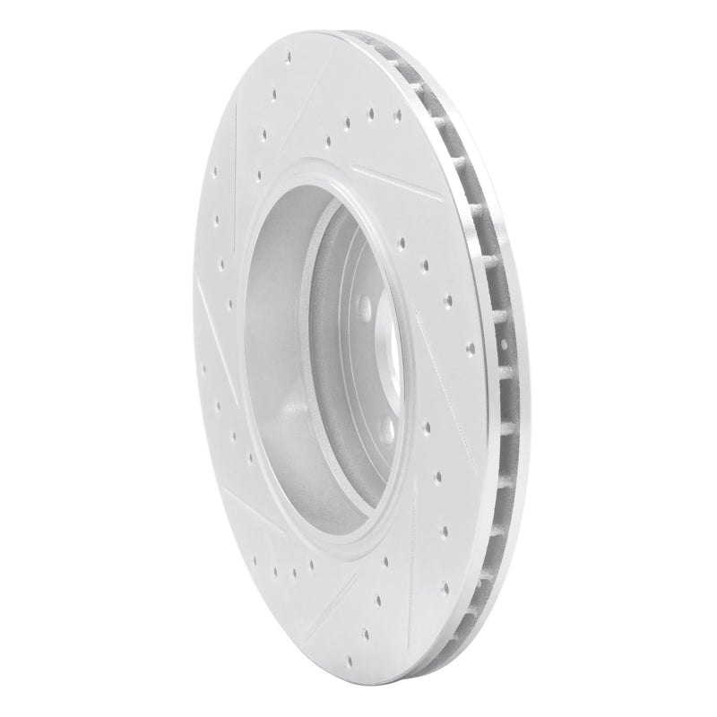 R1 02-05 BMW 760I Rear Right Drilled & Slotted Silver Brake Rotor-Brake Rotors - Slot & Drilled-Grocery Getter Performance