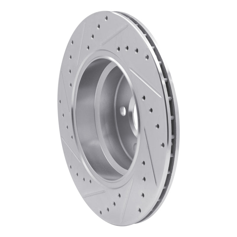 R1 02-06 BMW X5 Rear Right Drilled & Slotted Silver Brake Rotor-Brake Rotors - Slot & Drilled-Grocery Getter Performance