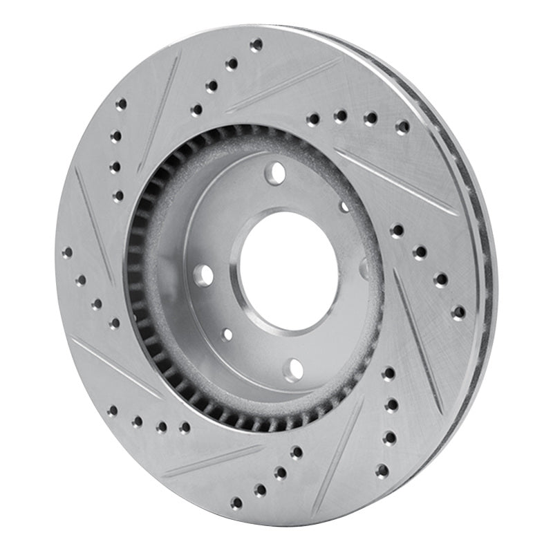 R1 02-06 Hyundai SONATA Front Right Drilled & Slotted Silver Brake Rotor-Brake Rotors - Slot & Drilled-Grocery Getter Performance