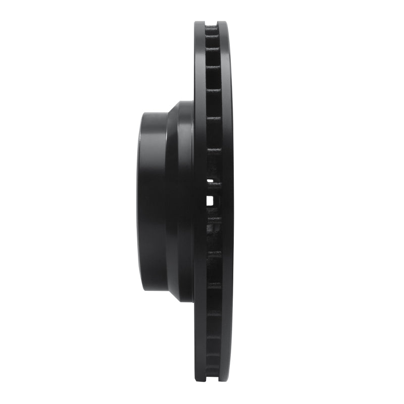 R1 02-08 BMW 760LI Front Right Drilled & Slotted Black Brake Rotor-Brake Rotors - Slot & Drilled-Grocery Getter Performance