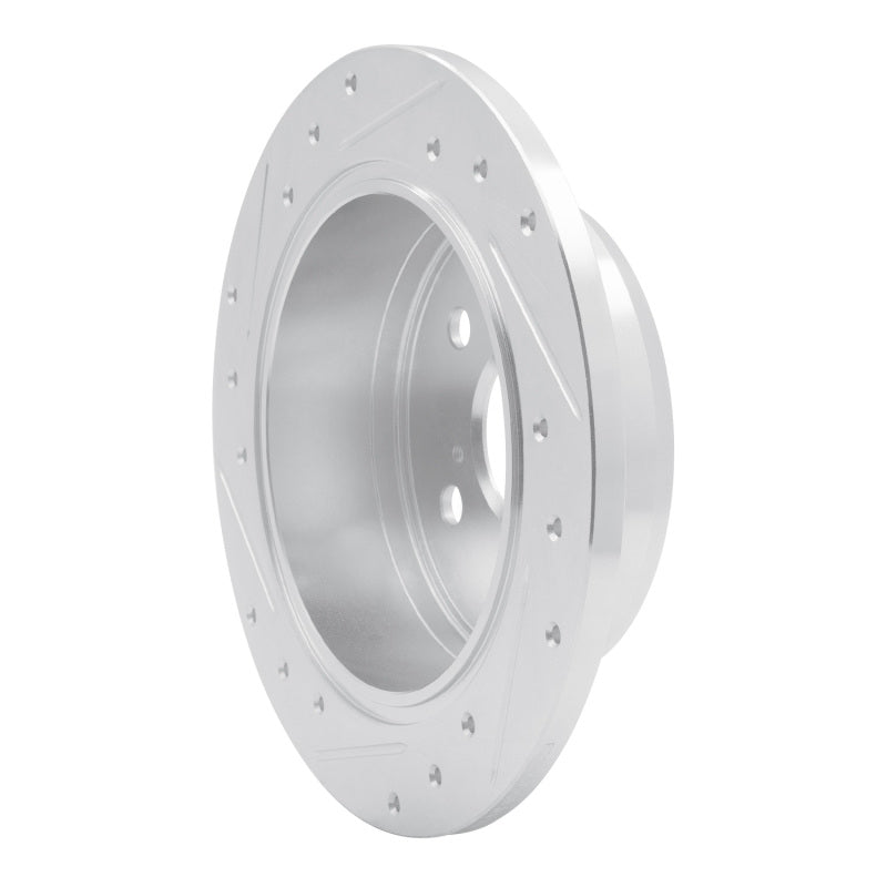 R1 02-08 Lexus ES330 Rear Right Drilled & Slotted Silver Brake Rotor-Brake Rotors - Slot & Drilled-Grocery Getter Performance
