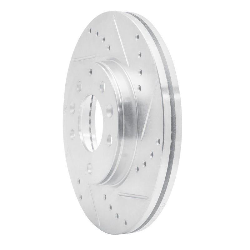 R1 03-05 Mazda 6 Front Right Drilled & Slotted Silver Brake Rotor-Brake Rotors - Slot & Drilled-Grocery Getter Performance