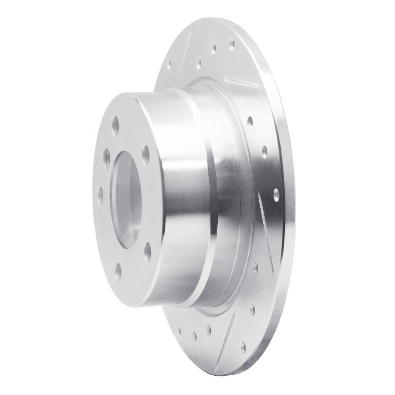 R1 03-06 BMW Z4 Rear Left Drilled & Slotted Silver Brake Rotor-Brake Rotors - Slot & Drilled-Grocery Getter Performance