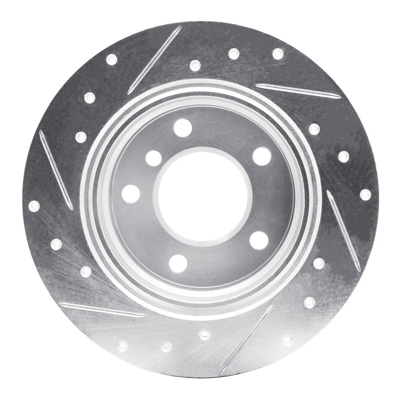 R1 03-06 BMW Z4 Rear Right Drilled & Slotted Silver Brake Rotor-Brake Rotors - Slot & Drilled-Grocery Getter Performance