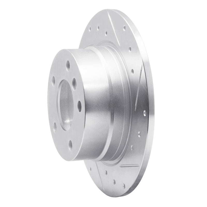 R1 03-06 BMW Z4 Rear Right Drilled & Slotted Silver Brake Rotor-Brake Rotors - Slot & Drilled-Grocery Getter Performance