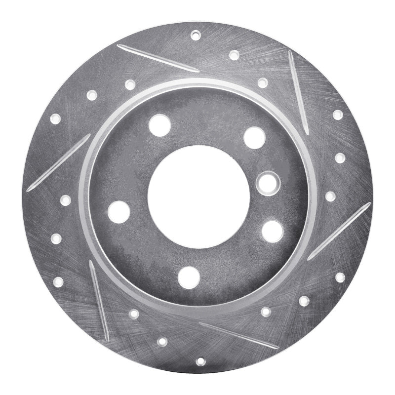 R1 03-06 BMW Z4 Rear Right Drilled & Slotted Silver Brake Rotor-Brake Rotors - Slot & Drilled-Grocery Getter Performance