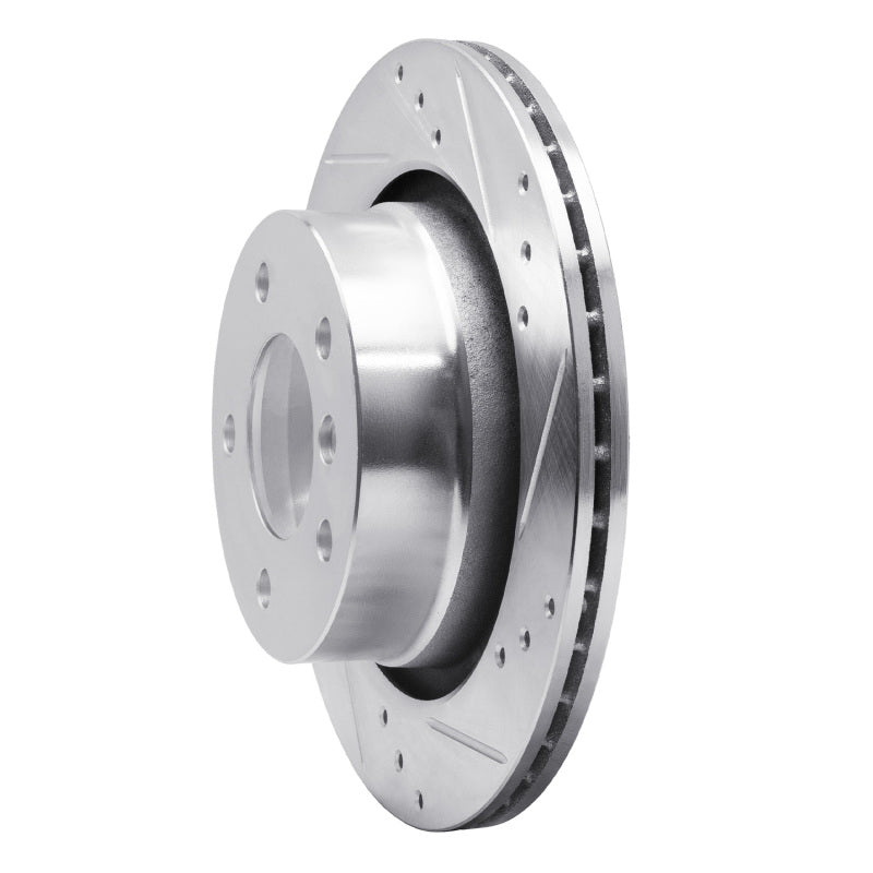 R1 03-08 BMW Z4 Rear Right Drilled & Slotted Silver Brake Rotor-Brake Rotors - Slot & Drilled-Grocery Getter Performance