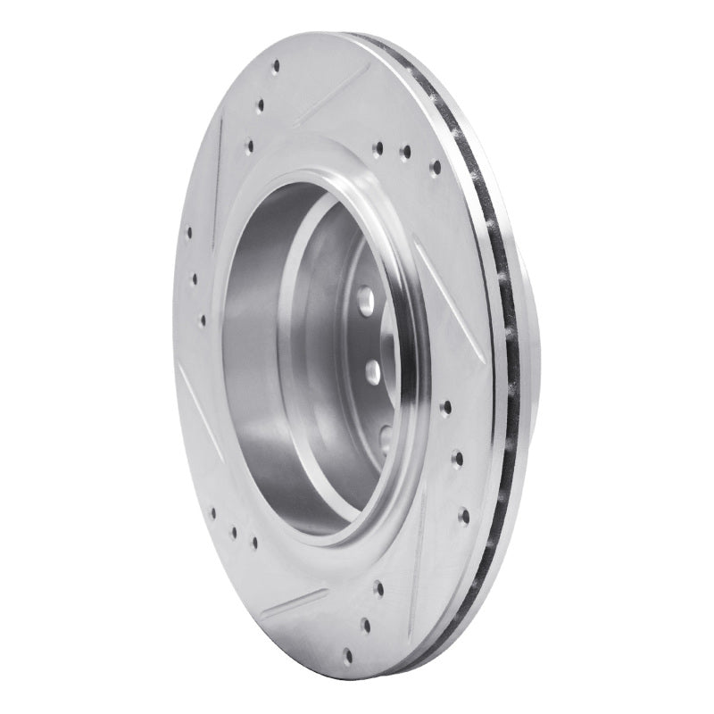 R1 03-08 BMW Z4 Rear Right Drilled & Slotted Silver Brake Rotor-Brake Rotors - Slot & Drilled-Grocery Getter Performance