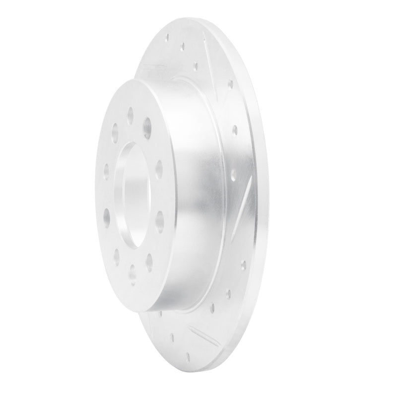 R1 03-08 Hyundai TIBURON Rear Right Drilled & Slotted Silver Brake Rotor-Brake Rotors - Slot & Drilled-Grocery Getter Performance